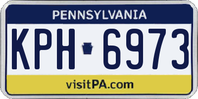 PA license plate KPH6973