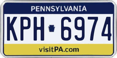 PA license plate KPH6974