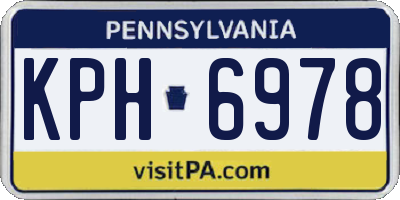 PA license plate KPH6978