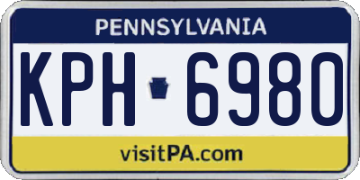 PA license plate KPH6980