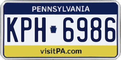 PA license plate KPH6986