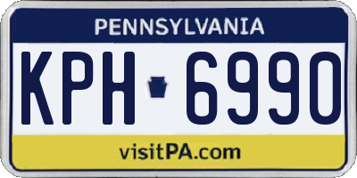 PA license plate KPH6990