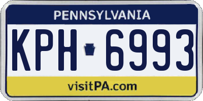 PA license plate KPH6993