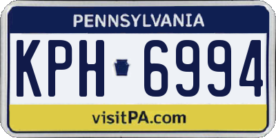 PA license plate KPH6994