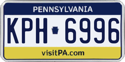 PA license plate KPH6996