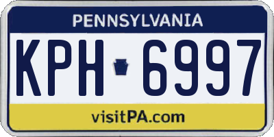 PA license plate KPH6997