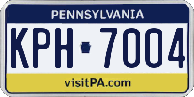 PA license plate KPH7004