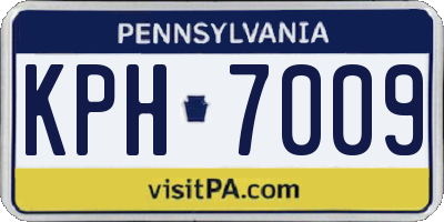 PA license plate KPH7009
