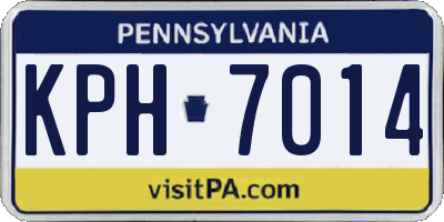 PA license plate KPH7014