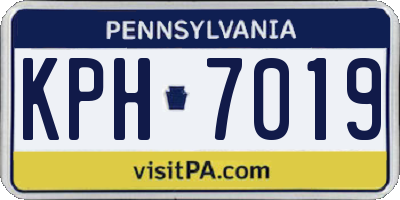 PA license plate KPH7019
