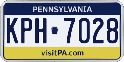 PA license plate KPH7028