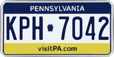 PA license plate KPH7042