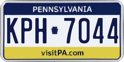 PA license plate KPH7044