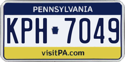 PA license plate KPH7049