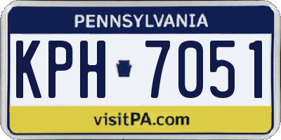 PA license plate KPH7051