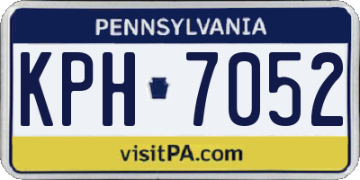 PA license plate KPH7052