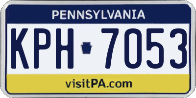 PA license plate KPH7053