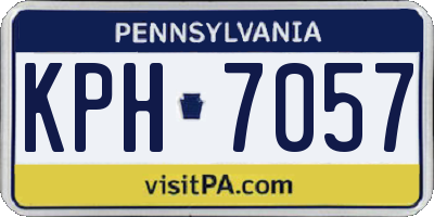 PA license plate KPH7057