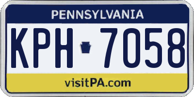 PA license plate KPH7058