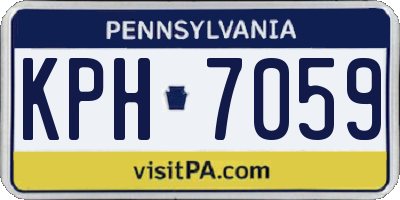 PA license plate KPH7059