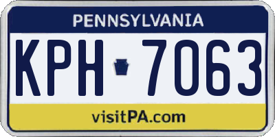 PA license plate KPH7063