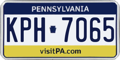 PA license plate KPH7065