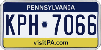 PA license plate KPH7066