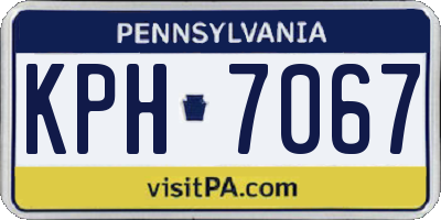 PA license plate KPH7067