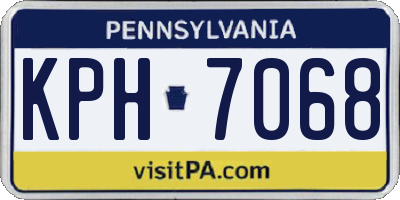 PA license plate KPH7068