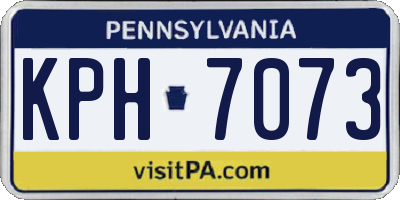 PA license plate KPH7073