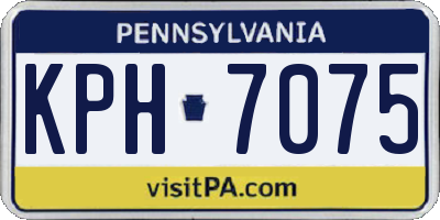 PA license plate KPH7075