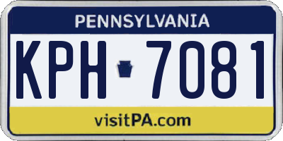 PA license plate KPH7081