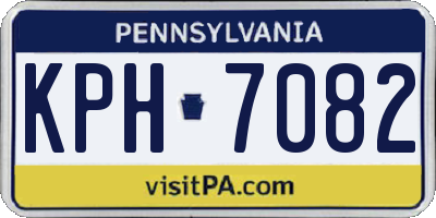 PA license plate KPH7082