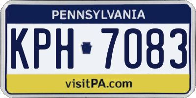 PA license plate KPH7083