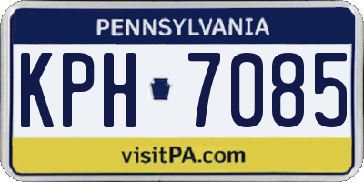 PA license plate KPH7085