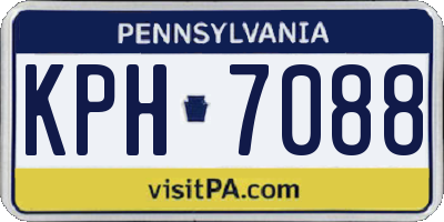 PA license plate KPH7088