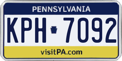PA license plate KPH7092