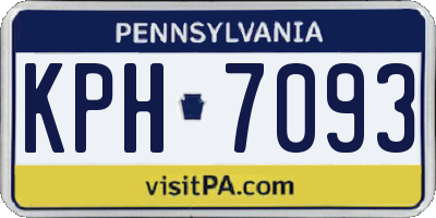 PA license plate KPH7093