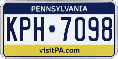 PA license plate KPH7098
