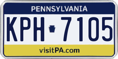 PA license plate KPH7105