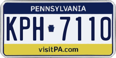 PA license plate KPH7110