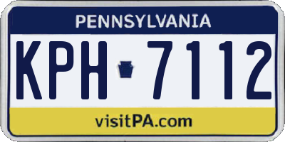 PA license plate KPH7112