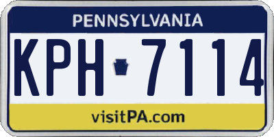 PA license plate KPH7114