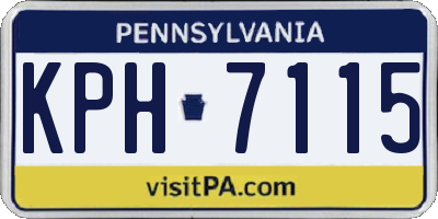 PA license plate KPH7115