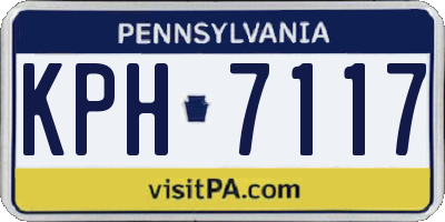 PA license plate KPH7117