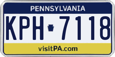 PA license plate KPH7118