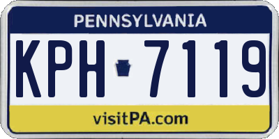 PA license plate KPH7119