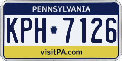 PA license plate KPH7126