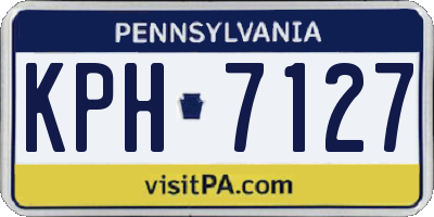 PA license plate KPH7127