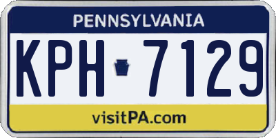 PA license plate KPH7129